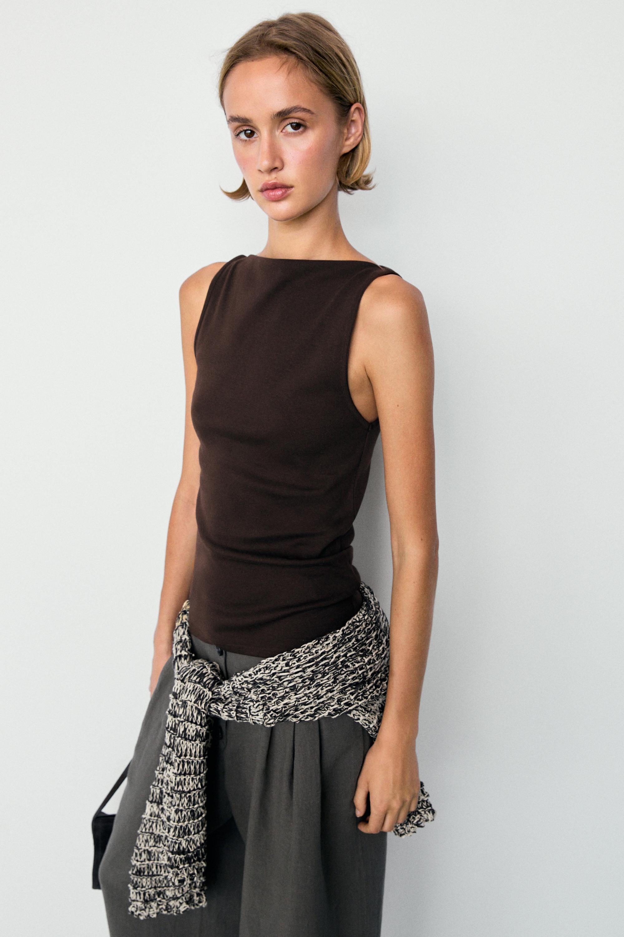 T-shirt encolure droite pur coton